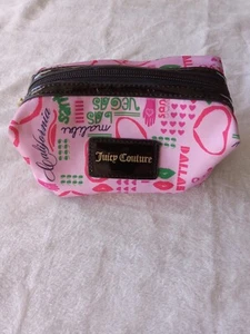 Juicy Couture Small Rectangular Cosmetic Pouch Bag Hot Contemporary Print - Picture 1 of 8