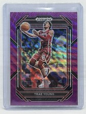 2023-24 Panini Prizm Draft Picks #54 Trae Young Purple Wave Oklahoma Hawks