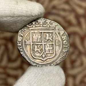 1542-55 Mexico Carlos And Joanna 1 Silver Real Mexico City ML Late Series - Picture 1 of 12