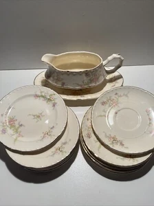 Set Of Crookesville China (Gravy Dish/plate, 6 B&B Plates, 5 Saucers  - Picture 1 of 12