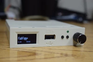 Emulador de unidad de disquete Gotek 435 MCU con codificador giratorio OLED FlashFloppy amarillento - Imagen 1 de 3