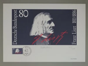 Briefmarkengrafik PHILARTES 1285 Franz Liszt Musik Auflage 1000 - Bild 1 von 1