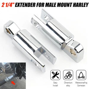 For HARLEY Touring Sporster Footpeg Foot Control 2-1/4" Extender Bracket Chrome  - Picture 1 of 12