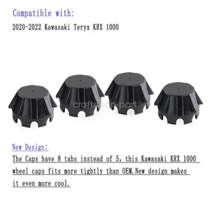 For Kawasaki KRX 1000 Wheel Caps, hub cover (replaces 11065-1341) teryx 4 le US - Picture 1 of 8