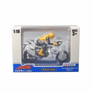 1/18 Scale Suzuki GSX-R1000 Motorcycle Model Diecast Vehicle Toy for Boys White - Picture 1 of 4
