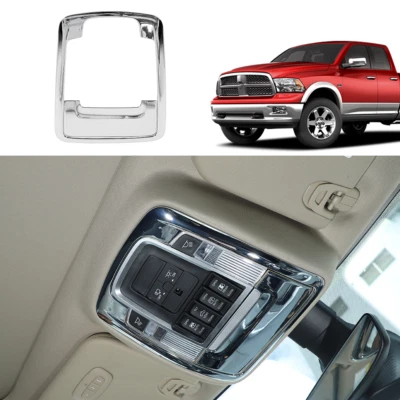 Car Roof Reading Light Lamp Decor Cover Trim For Dodge Ram 1500 2018-2020 Chrome Foto 1 de 4