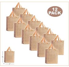 48 Pack Gold Gift Bags with Ribbon Handle Gold Favor Bags Glossy 4packs 12 Each