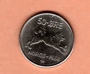 NORWAY -  50 Øre - Olav V - 1968 - Picture 1 of 2