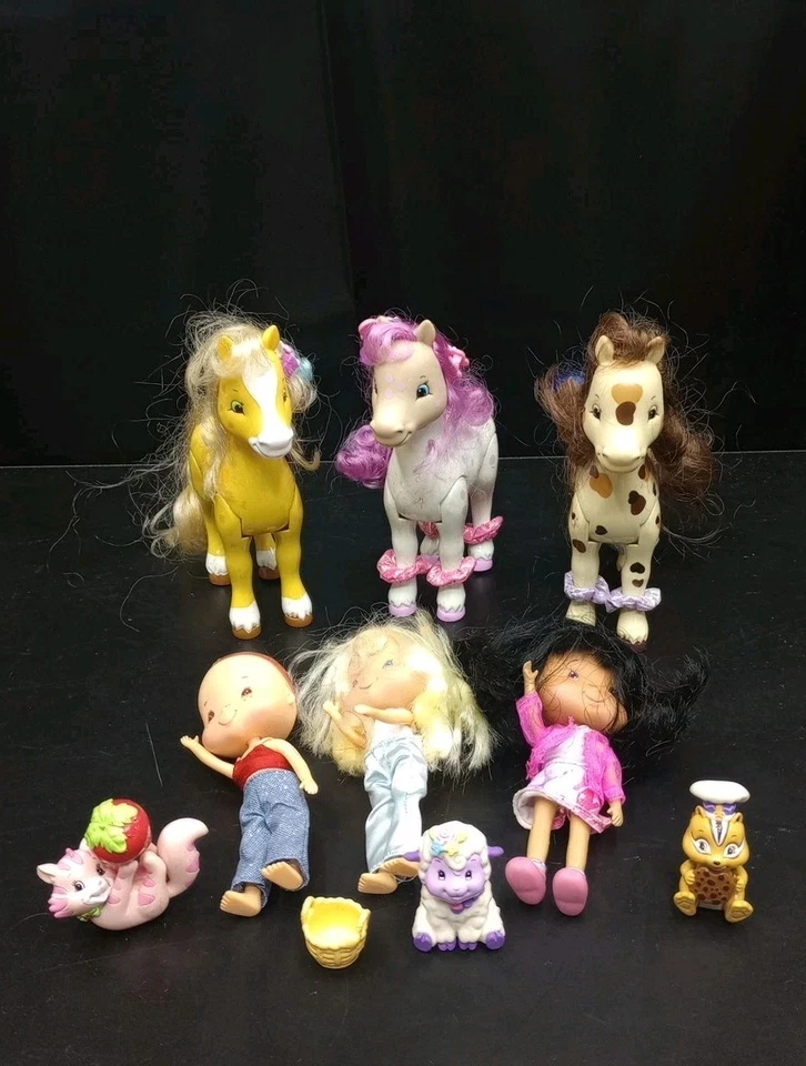 Lote De Colección De 3 Ponis de Relleno Fresa Shortcake ~ Batido/Pastel de Miel/Masa para Galletas Foto 1 de 4