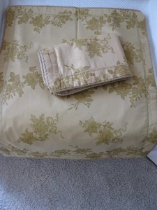 Pair Standard Pillow shams Crown Crafts Royal Sateen By Kitan  Fountain Gold - Picture 1 of 6