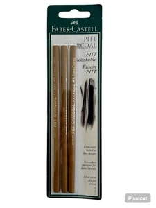 Faber-Castell Pitt Soot Charcoal Art Pencil Set - Soft /Medium/Hard-Germany🇩🇪 - Foto 1 di 2