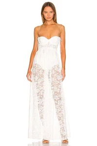 Neu mit Etikett For Love & Lemons Maxikleid Lorena weiß Spitze Größe XS - Bild 1 von 13