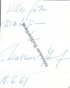 Original Autogramm Unbekannt unidentifiziert /// Autograph signiert signe 260884 - Picture 1 of 2