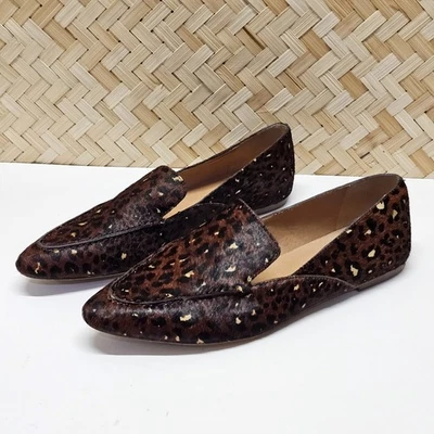 Zapato Mocasín Madewell Frances Skimmer Leopardo Pelo de Becerro Cuero Talla 8 Estampado Animal Foto 1 de 4