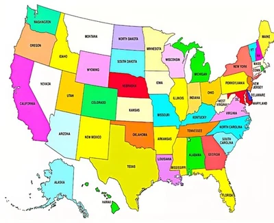 USA MAP the united states of america map 4x6 photograph usa map  - Image 1 of 2