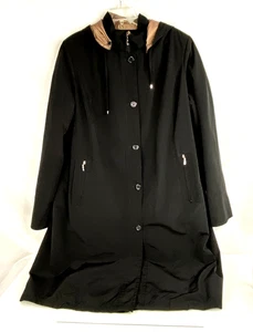 Fleet Street Regenmantel Mantel Mantel Damen 1X schwarz Kapuze Rem. Liner Heavy Duty - Bild 1 von 14