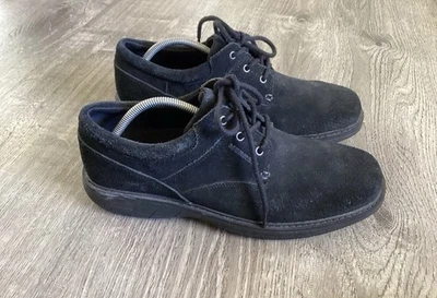 Merrell World Vue Para Hombres Talla 11 Negro Gamuza Zapatos con Cordones Informales J94053 Trabajo Foto 1 de 4