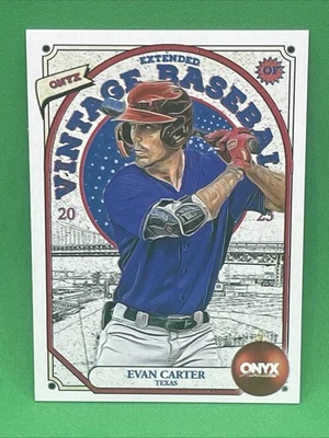 Onyx Vintage 2023 extendido (vacaciones) EVAN CARTER Texas Rangers como nuevo Foto 1 de 2