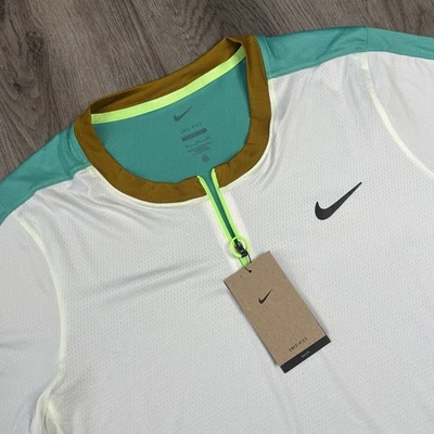 New Nike Court Dri-Fit Advantage Tennis Shirt Slim Fit Men’s XL White DR6510-101 - Image 1 of 4