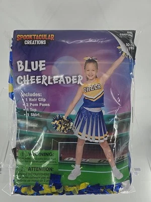 Nuevo Disfraz Spooktacular Creaciones Azul Animadora Halloween Niñas Grande 10-12 Foto 1 de 4