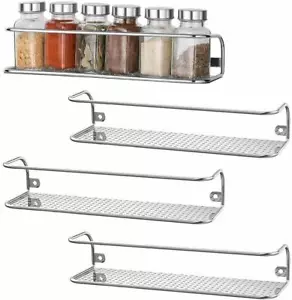 4 Packungen Wand Gewürzregal Organizer Gewürz Hängeregale für Küche - Bild 1 von 7