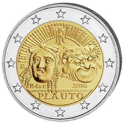 ITALIE 2 Euro Commemorative Titus Maccius Plautus 2016 UNC • 4.94€