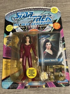 autograph Star Trek The Next Generation Marina Sirtis As Deanna Troi Figure - Picture 1 of 1