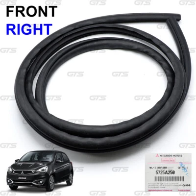 Front Right Open Door Rubber Weatherstrip Seal Fits Mitsubishi Mirage 2012 2018 — 第 1/4 张图片