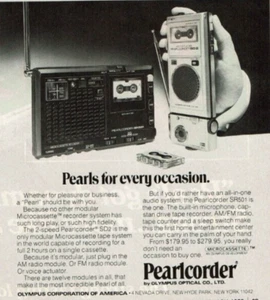 1979 Vintage Print Ad Olympus Pearlcorder SD Pearls every occasion Microcassette - Picture 1 of 2