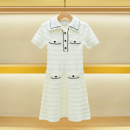 OFF WHITE Gonna maglione maglia maniche corte autoritratto donna piccola fragranza in maglia