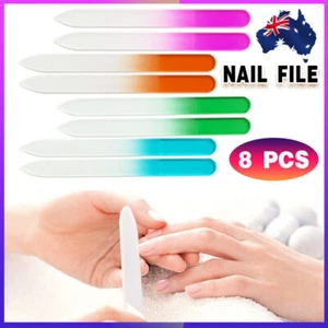 8X Durable Nail File Crystal Glass Buffer Art Files Manicure Device Acrylic Gel - Picture 1 of 12