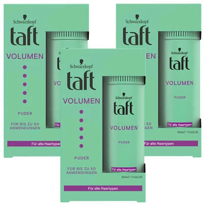 3x 10g Schwarzkopf taft Volumen Puder für bis zu 50 Anwendungen alle Haartypen - Bild 1 von 3