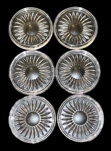 Set Of 6 Vintage Gorham Lyric Crystal Glass Coasters 3-7/8” Germany Excellent - Picture 1 of 7