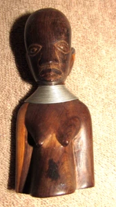 Escultura vintage de figura tallada en madera busto para mujer - de África - Imagen 1 de 3