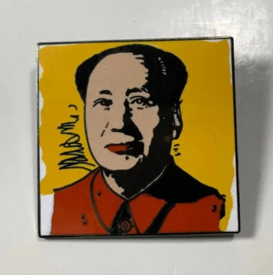 Broche Esmalte Cloisonné Vintage ACME Studio ANDY WARHOL "Mao Red" RARO Foto 1 de 3