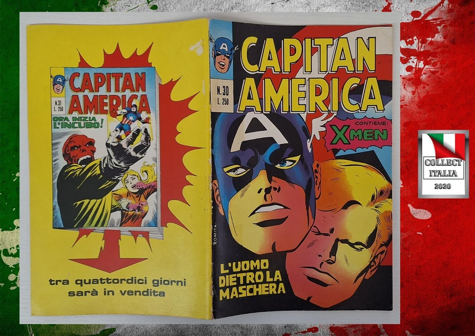 🔵 CAPITAN AMERICA  - Editoriale Corno N. 30 L'UOMO DIETRO LA MASCHERA - Immagine 1 di 1