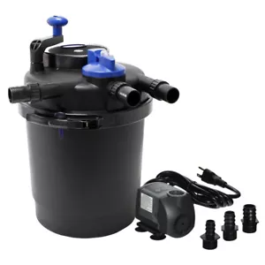 1500 Gallonen Druck Bio Koi Fisch Teich Filter mit 13 W UV + 1200 GPH Wasserpumpe - Bild 1 von 5