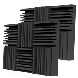 Thick Acoustic Foam Panels, 12 X 12 X 3 Inch 12 Pcs Broadband Sound 12 pcs - Picture 1 of 7