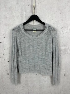 Suéter Sarah Pacini tejido de gran tamaño de lino gris talla única - Imagen 1 de 9