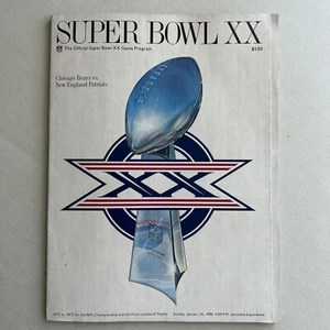 SUPER BOWL XX CHICAGO BEARS vs. NEW ENGLAND PATRIOTS Football Program - Picture 1 of 4