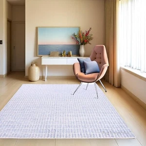 Capitola Handmade tufted wool area rug in blue color, high quality area carpet - Picture 1 of 20