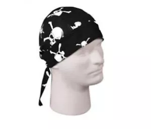 Rothco Head Wrap Skull Cap - Chemo - Skull and Crossbones by Rothco 5134 - Picture 1 of 2