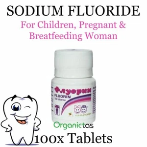 Tabletas de fluoruro de sodio para niños previenen caries, caries dental y dientes fuertes - Imagen 1 de 12