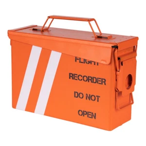 Munitionskiste signal orange FLIGHT RECORDER Kal. 30mm - Bild 1 von 4