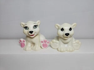 Lot of 2 MATTEL Barbie MAGIC OF PEGASUS SHIVER Polar Bear Figures 1 Bobblehead - Picture 1 of 7