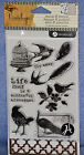 Hampton Art Vintologie Clear Stamp  Stencil - Birds - SC0648: NEW 