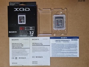 32GB Sony XQD G Series R440MB/s W400MB/s Memory Card 3 - Picture 1 of 1