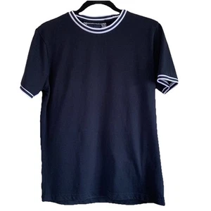 Denim & Flower Ricky Singh Men's Black Ringer Short Sleeve T-Shirt Size Small - Picture 1 of 9