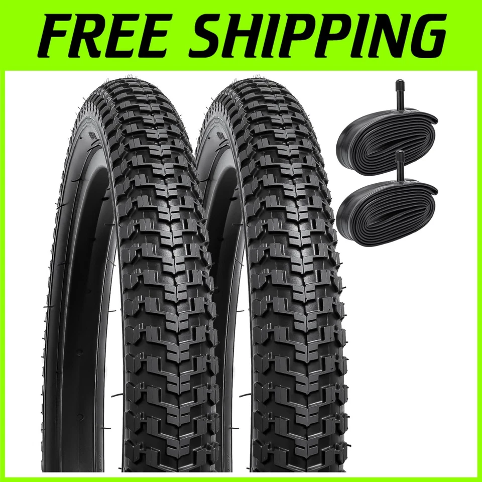 16" Bike Tires & Tubes Set - Schrader Valve - 2pcs - Image 1 of 4