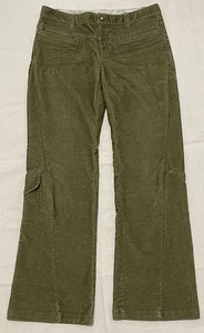 Athleta Corduroy Dipper Pant Cargo Boot Cut Low Rise Gorpcore Utility Green 10 - Picture 1 of 20